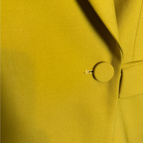 $750 AKNVAS HAUSER Double breasted mustard fitted blazer size 4 luxury - Picture 6 of 9
